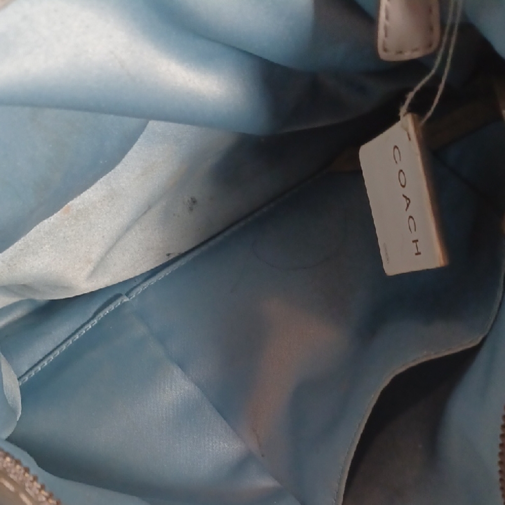 COACH EVER GREEN HOBO Patent Leather Shoulder Bag Zoe - Picture 12 of 14